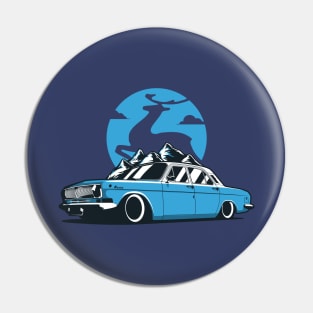 Blue GAZ24 Volga Classic Pin