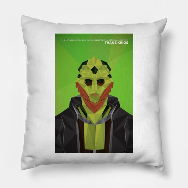 Geometric Thane Krios Pillow by sparkmark