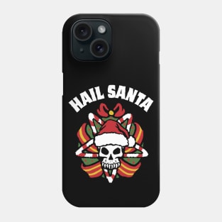 hail santa funny christmas satan santa skull Phone Case