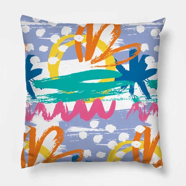 Face mask colorful pattern Pillow by Self-help