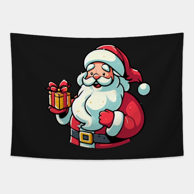 Santa Claus Tapestry by ArtFactoryAI