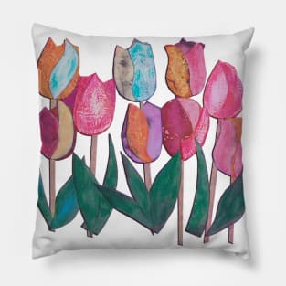 Colorful tulips Pillow