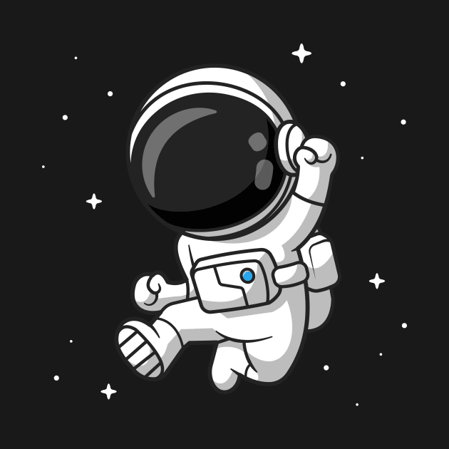 Happy Astronaut Jumping Cartoon by Catalyst Labs