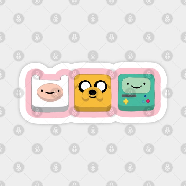 Jake, Finn and Bmo Magnet by valentinahramov