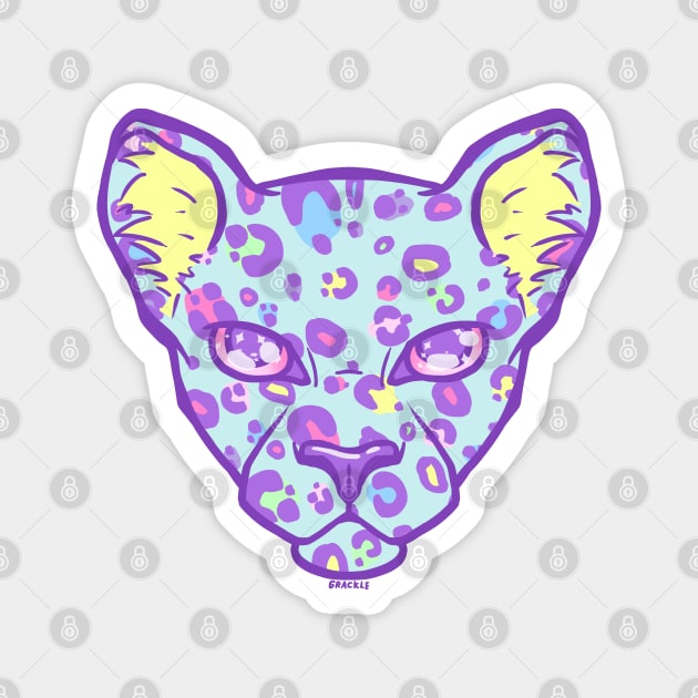 80s Pastel Leopard Magnet by Jan Grackle