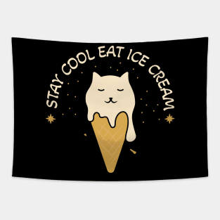 Cat Ice Cream Tapestry