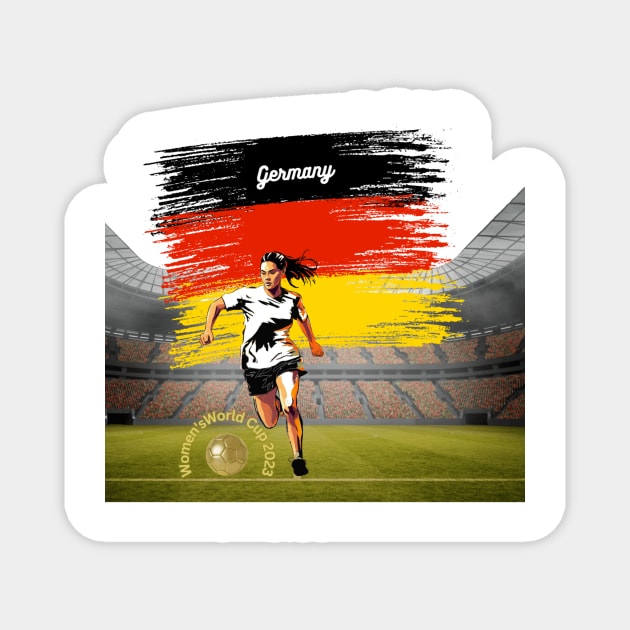 Germany T-Shirt, Unisex T-Shirt, Women’s World Cup, soccer t-shirts, football t-shirts, women’s football, Germany national football team Magnet by Clinsh Online 