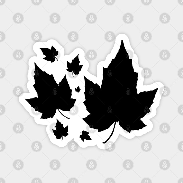 Beautiful Maple leaves silhouettes Magnet by DiegoCarvalho