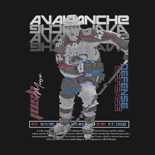 Josh Manson Hockey Art Avalanche T-Shirt