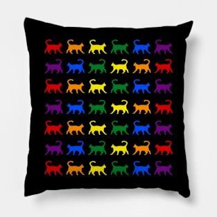 Cats LGBT Pattern Cat Daddy Cat Mom Cat Lovers Funny Cat Pillow