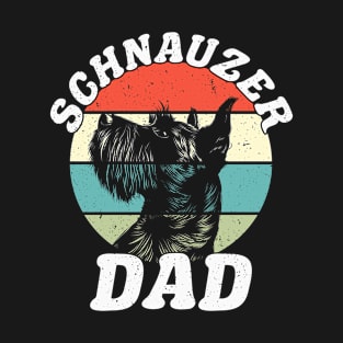 Schnauzer Dad Dog Funny Father's Day Vintage Pet T-Shirt