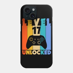 Level 17 Unlocked Funny Video Gamer Birthday Novelty T-Shirt Phone Case