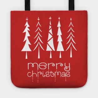 Merry Christmas Pines Tote