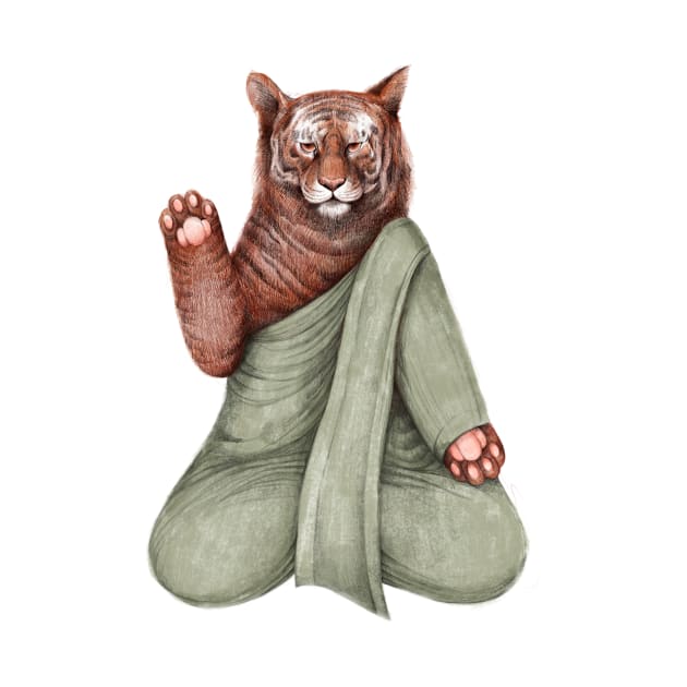 zen tiger green by KindSpirits