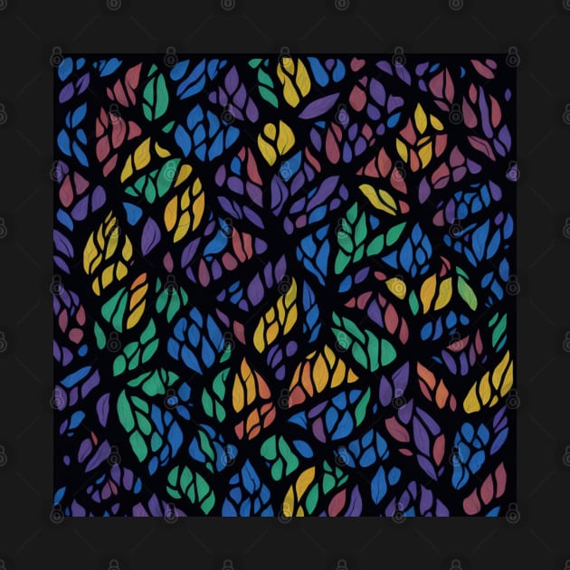 Patterns of Stained Glass Window on Canvas by JEWEBIE