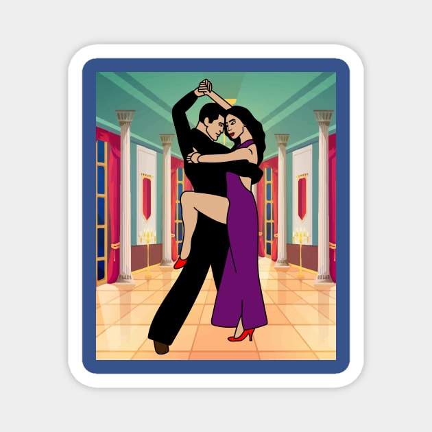 Couple Dancing Romantic Dance Magnet by flofin