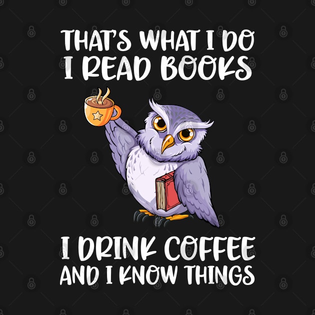 Owl Book and Coffee Lover by SusanFields