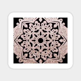 Glam dark rose mandala Magnet