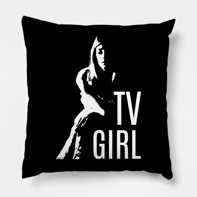 Tv-Girl Pillow by harrison gilber