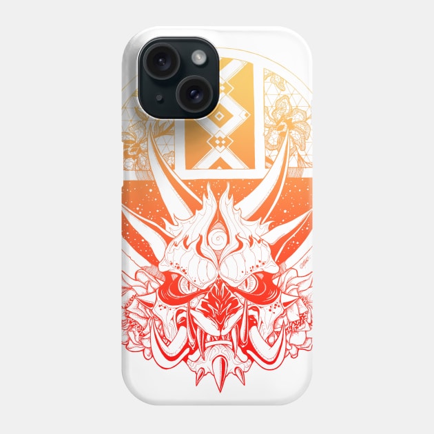 Oni Mask - Spring Inks Series #2 Phone Case by Indi Martin