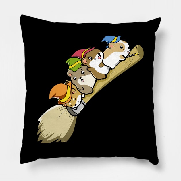 Hamster Wizards Pillow by WildSloths