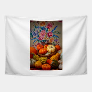 Autumn Garden Abundance Still life Tapestry