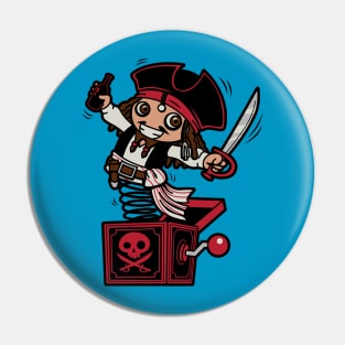 Funny Cute Kawaii Pirate Jack in the Box Cartoon Pin