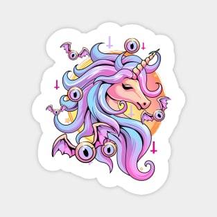 Pastel Goth Unicorn Magnet