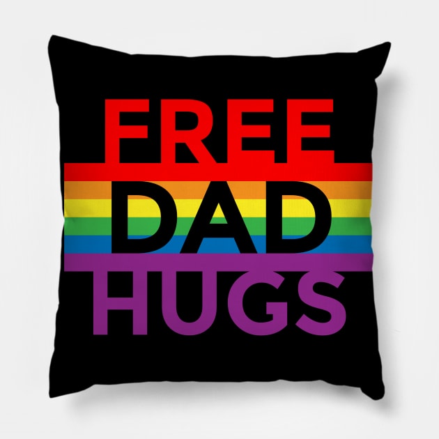 FREE DAD HUGS Pillow by LittleBunnySunshine