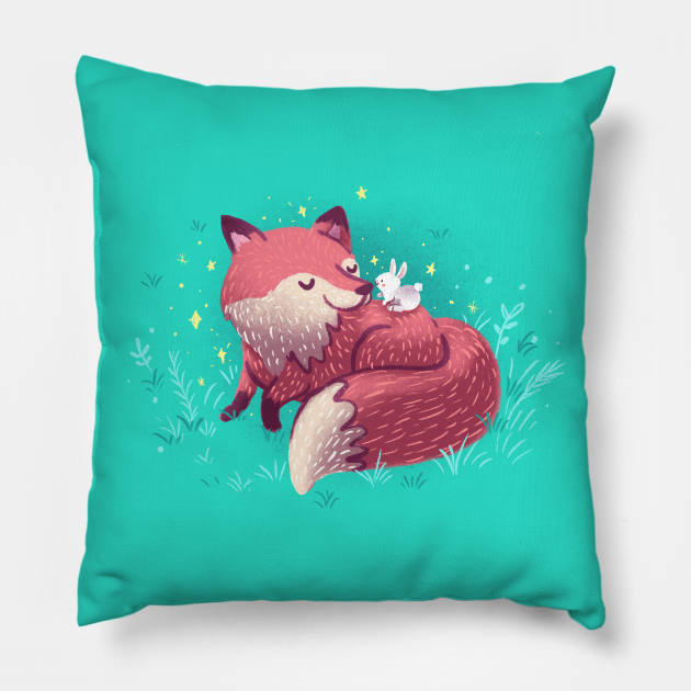 Zorrito Rosa Pillow by alinailustra