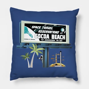 Space Travel! Make your reservations at Cocoa Beach. Pillow