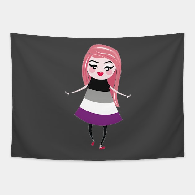 Ace pride flag Tapestry by snowshade