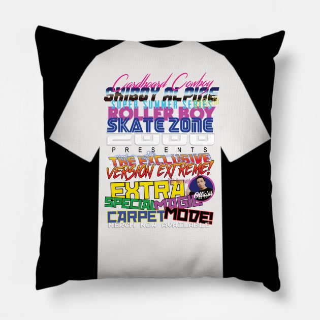 𝒸𝒶𝓇𝒹𝒷𝑜𝒶𝓇𝒹 𝒸𝑜𝓌𝒷𝑜𝓎 𝕊𝕂𝕀𝔹𝕆𝕐 𝔸𝕃ℙ𝕀ℕ𝔼 TSHIRT EDITION Pillow by CardboardCowboy