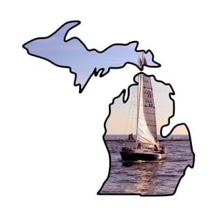 Michigan Sailboat T-Shirt