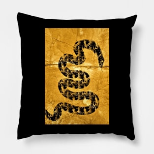 Golden Black Snake Pillow