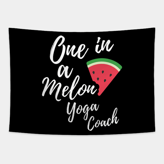 Gift Ideas for Yoga Teachers - One in a Melon Yoga Coach Design Tapestry by OriginalGiftsIdeas