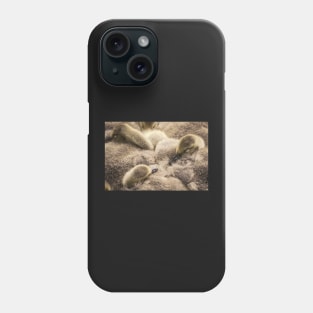 Snuggling gosling family Phone Case