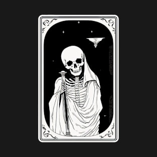 Skeleton Tarot Card Reader Astrology Occult T-Shirt