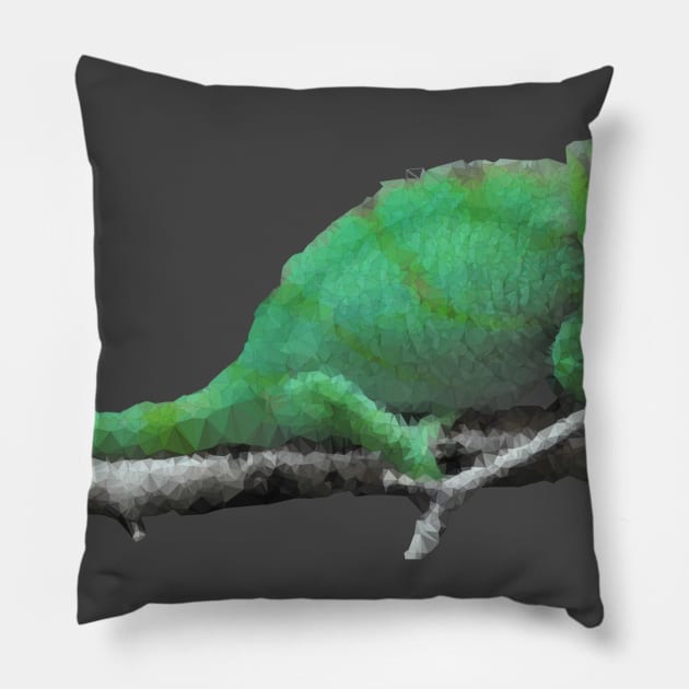 Low Poly Chameleon Pillow by TRIME