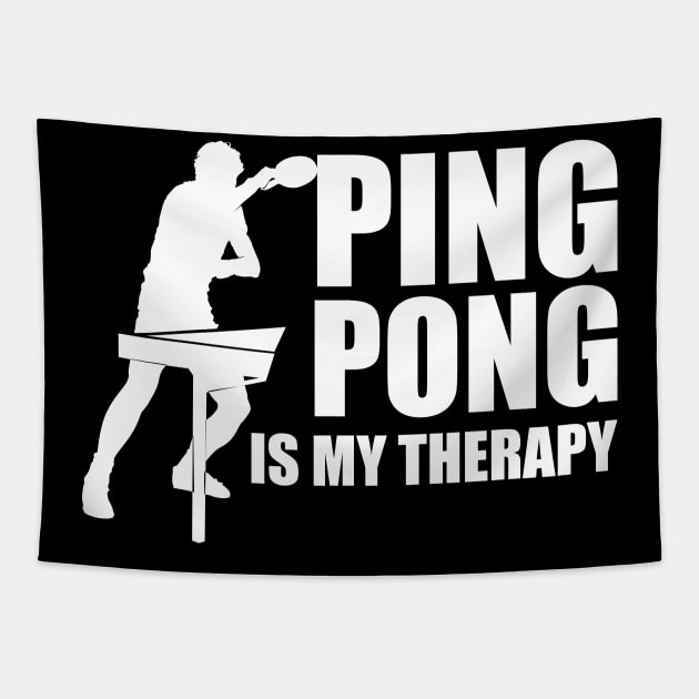 Ping pong is my therapy Tapestry by KC Happy Shop