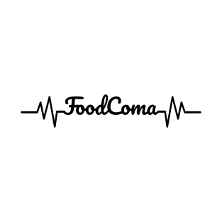 Food Coma Heart Rate Black T-Shirt