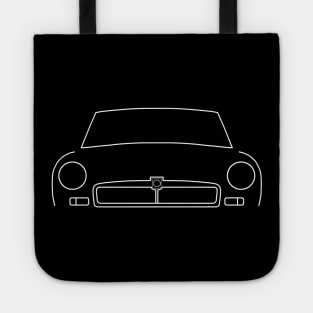 MGB classic car outline graphic (white) Tote