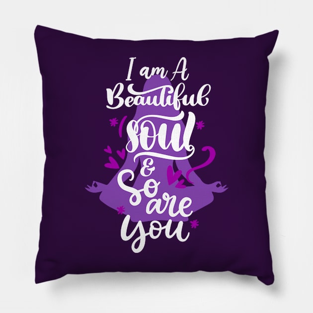 Beautiful Soul Version 2 Pillow by PurpleSpiritZone