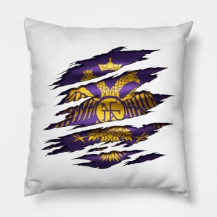 Resplendent Revival: Byzantine Empire Coat of Arms/Flag Tribute Pillow