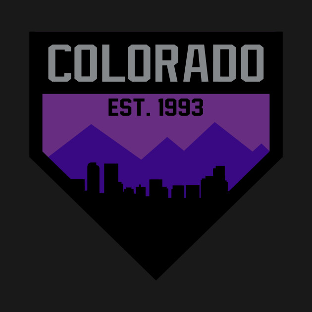 Discover Colorado Skyline Home Plate - Colorado - T-Shirt