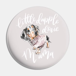 Dapple Doxie Mama, Black in Pink Pin