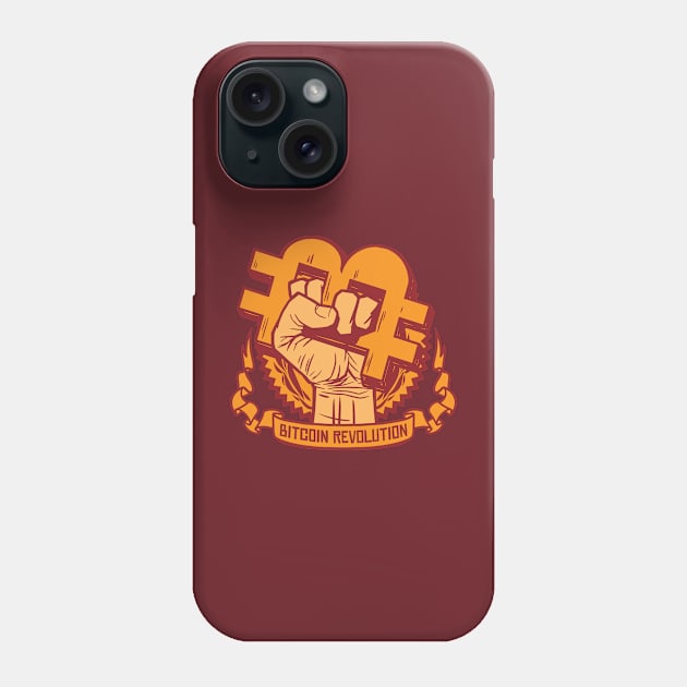 Bitcoin Revolution Crypto Currency Merch BTC Phone Case by Popculture Tee Collection