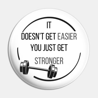 Exercise Motivation You Get Stronger Pin