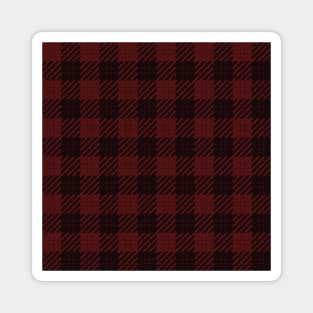 Checker Tartan Red and Black Magnet