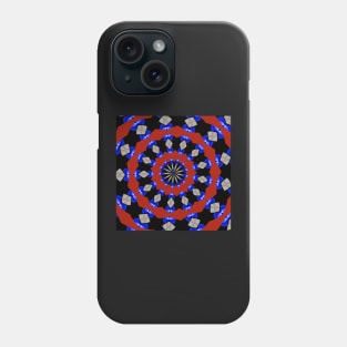 Red Gray Blue Kaleidoscope Phone Case